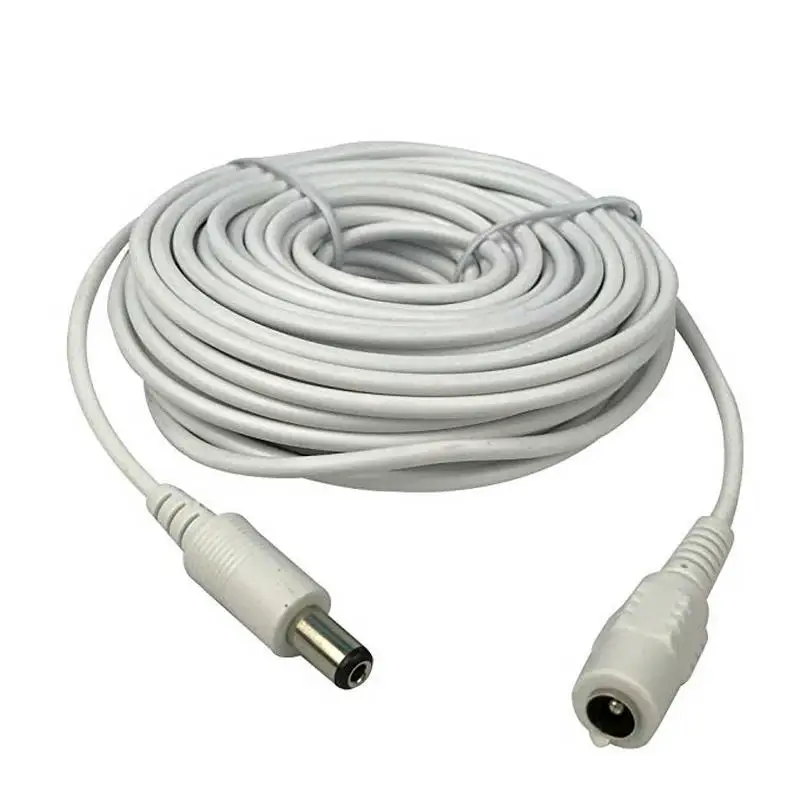 Dc 12v Power Extension Cable 10m(30ft) 2.1x5.5mm for Cctv Security Cameras Ip Camera Dvr Standalone In white Color-WPC10M