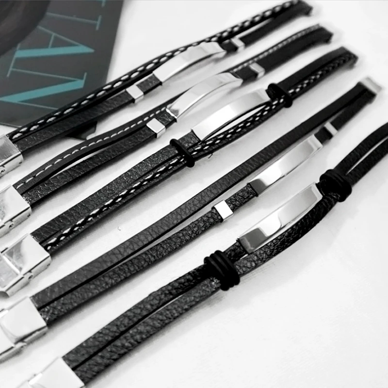 Aiovlo męska czarna stal nierdzewna silikonowe gumowe bransoletki męskie bransoletka akcesoria opaski czarny Pulsera biżuteria męska prezent