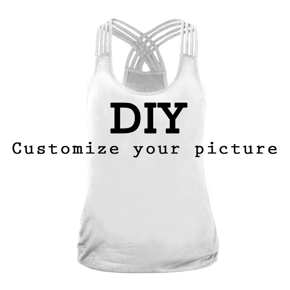 NADANBAO DIY customize Tank Tops women 3D Digital 1MOQ sporting Fitness Top for woman