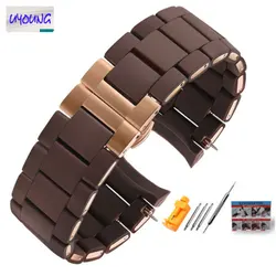 Silicone +Steel Watch Band Strap Adapted to the Bingo AR5889 AR5890 AR5905 AR5920 Style Men and Women Bracelet 20mm 23mm Fasion