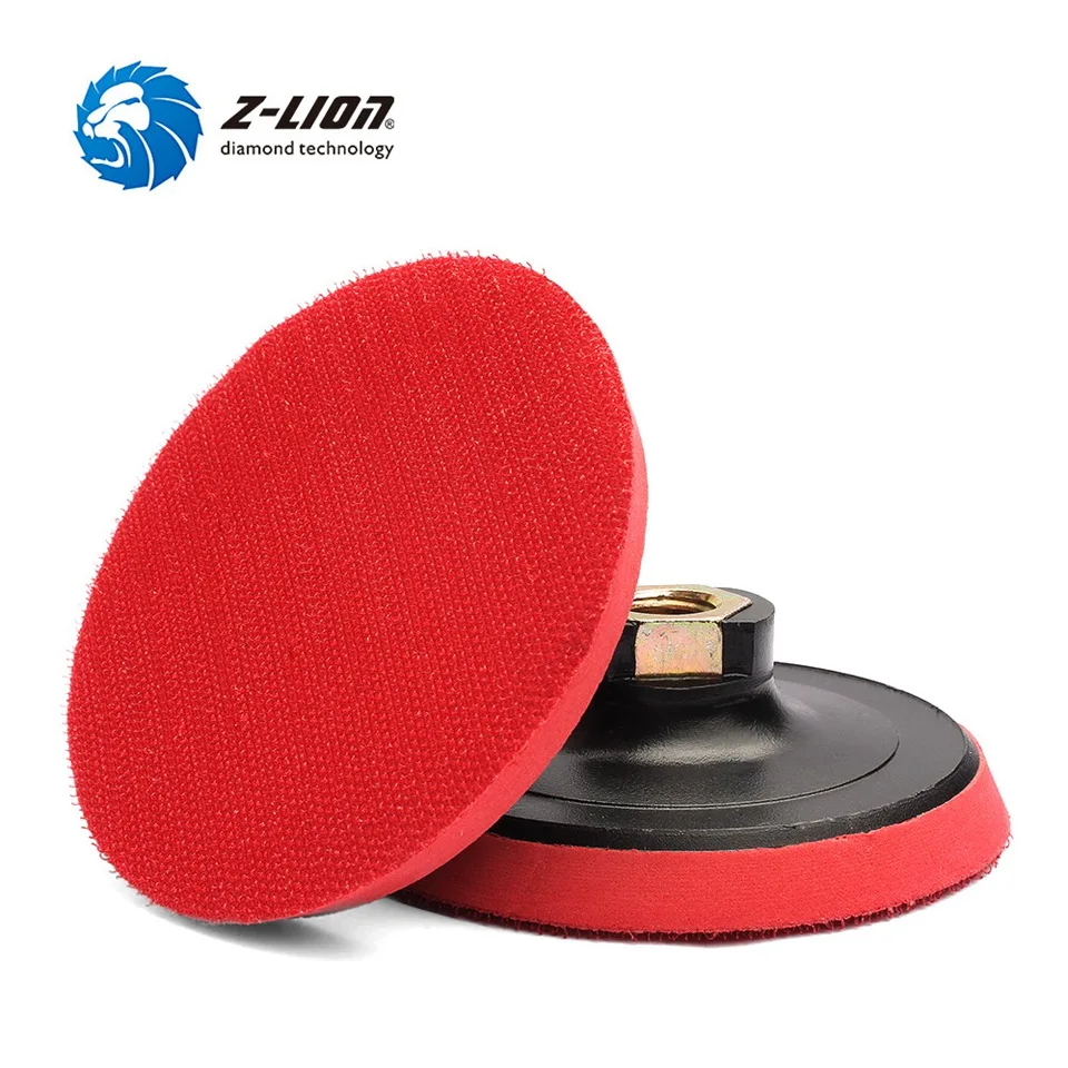 Z-LION 4 Inch 2pcs Backing Pad M14  5/8-11 Thread Plastic Foam Polishing Pad Holder Hook & Loop  Backer Plate For Polisher