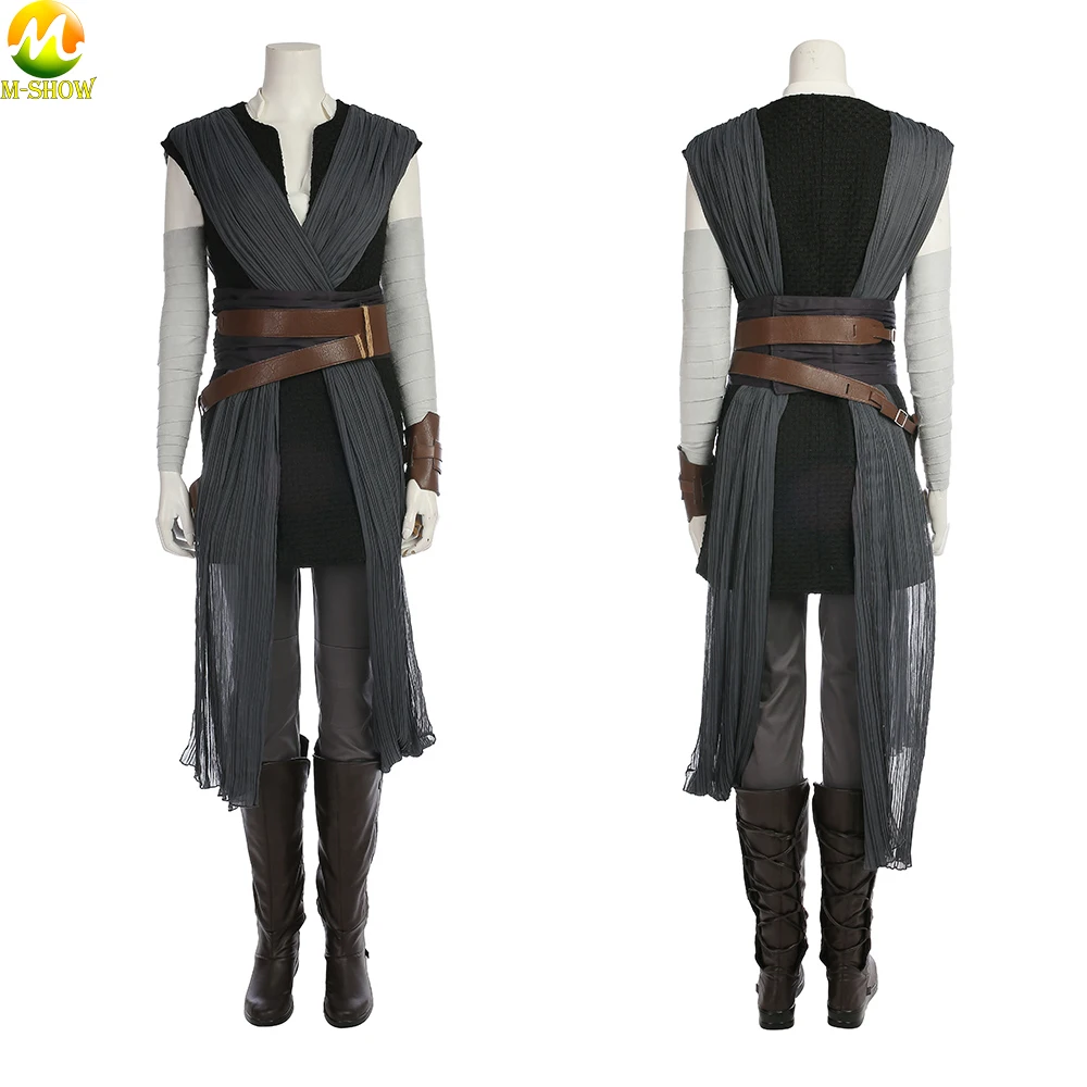 Rey Cosplay Costume Adult Women Halloween Clothing Full Set Custom Made