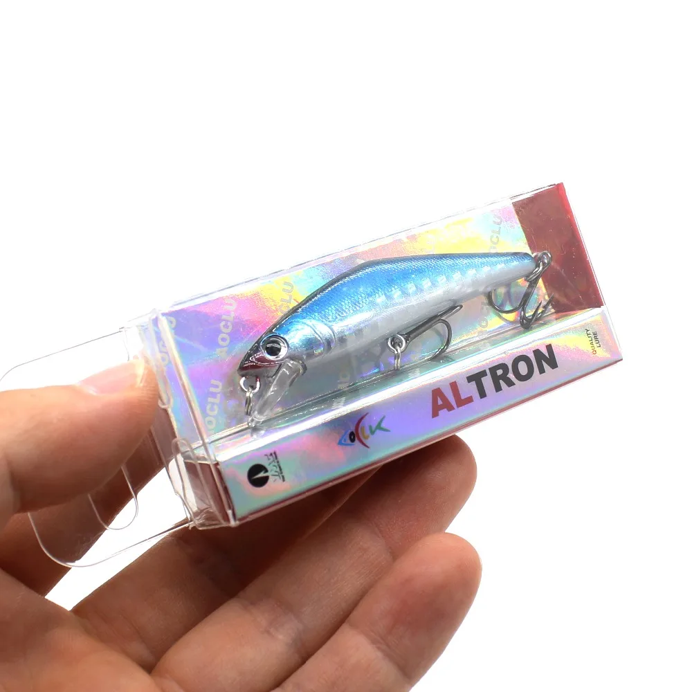 AOCLU Tungsten Moving Ball Sinking Flat Body Minnow 588mm 6g Hard Bait Crankbait Lure VMC Hooks Boat Inshore Trout Bass Fishing