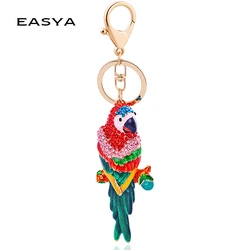 EASYA 2024 Spring Casual Multi Colour Parrot Car Key Chains Bag Hanging Accessories for Girls Women or Men Key Rings