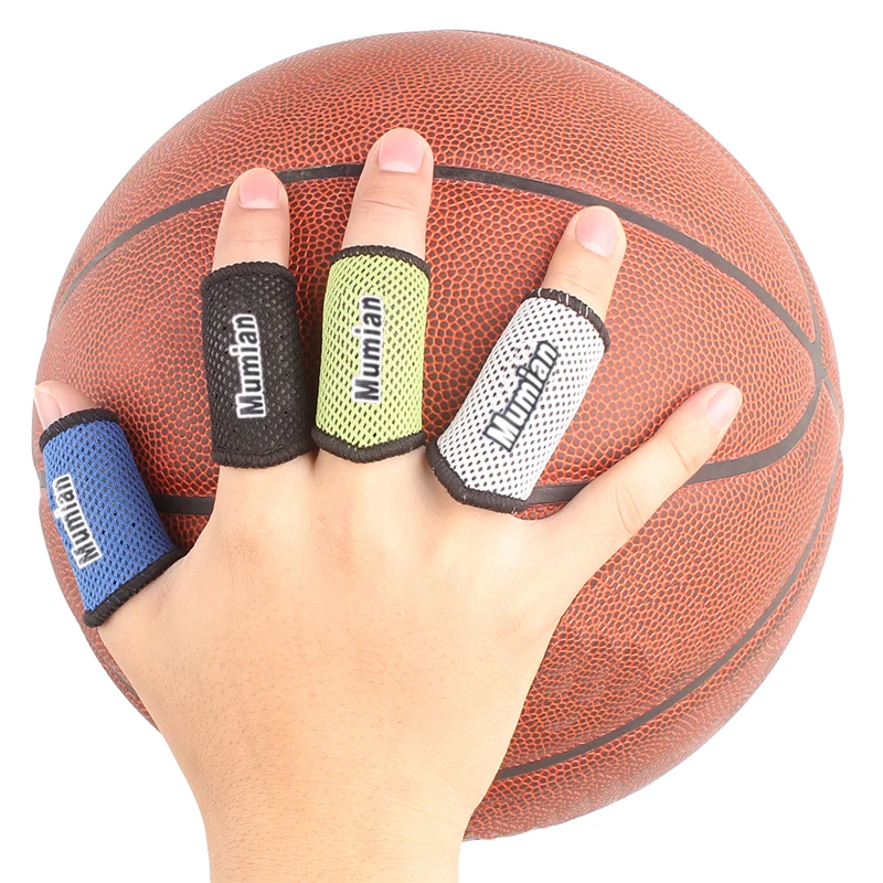 2PCS Compression Finger Sleeves Basketball Finger Protector Nylon Elastic Finger Guard Finger Support Band for Injury Arthritis