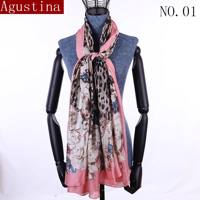 

100%Silk feeling scarf hijab scarves for women shawl wrap luxury fallow high designer brand quality fashion Print Soft long 2018