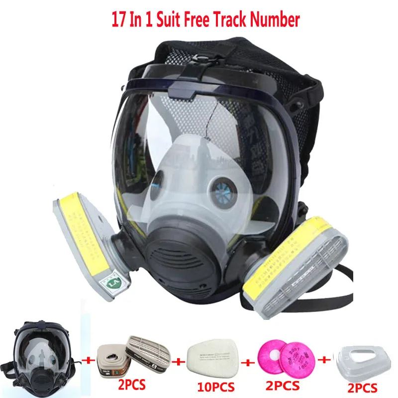 17 in 1 Suit Painting Spraying Chemcial Respirator Same For 3M 6800 Gas Mask Full Face Facepiece Respirator