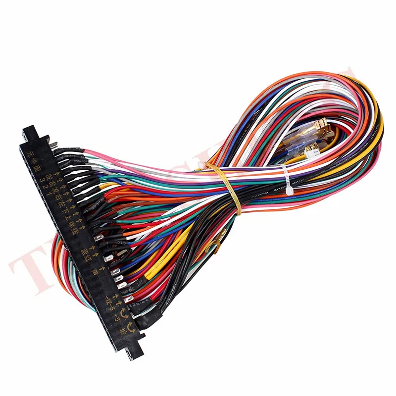 28PIN Jamma Harness with 5, 6 action button wires for DIY arcade game machine cabinet accessories