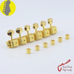 Original Genuine 6 In-line  GOTOH SD91-05M-HAPM  Kluson Vintage  Guitar Locking Machine Heads Tuners  ( Gold ) MADE IN JAPAN