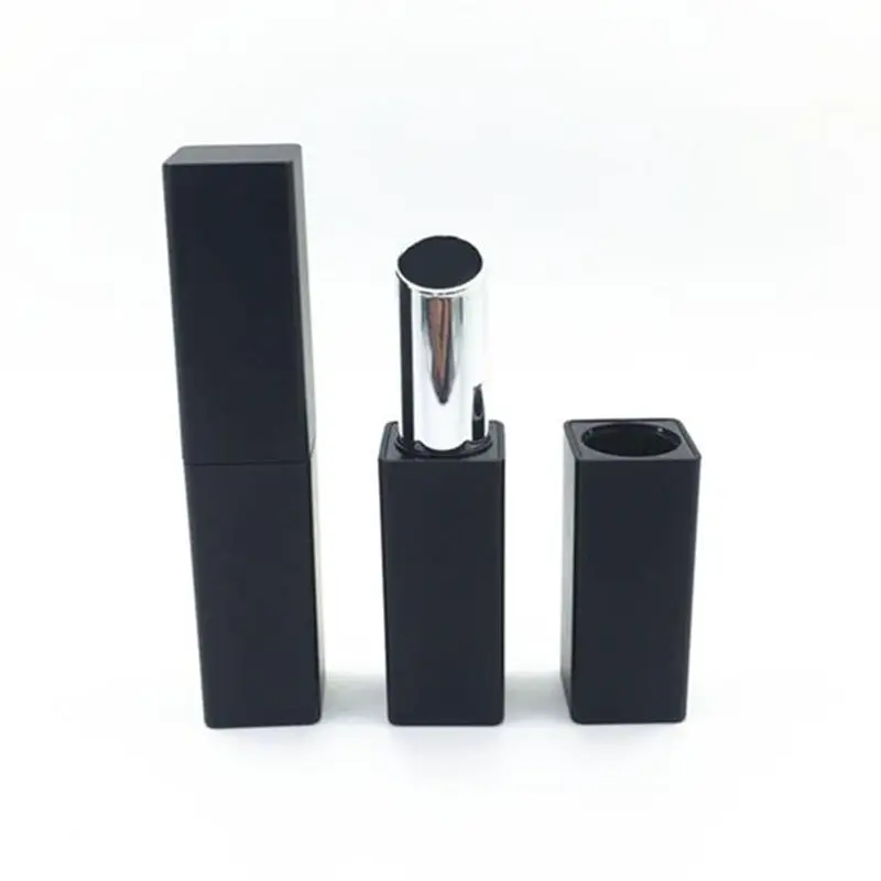 

12.1MM Matt Black Square Empty Lipstick Tubes Refillable DIY Lip Gloss Lip Balm Bottle F20172978