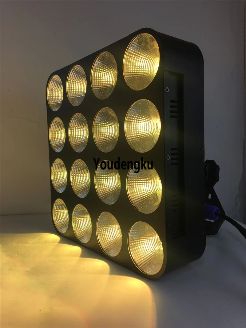 6 ชิ้นผู้ชมมืออาชีพดิสโก้ Led Matrix COB Blinder Light DMX 16x30w RGB 3in1 led COB blinder Martix light