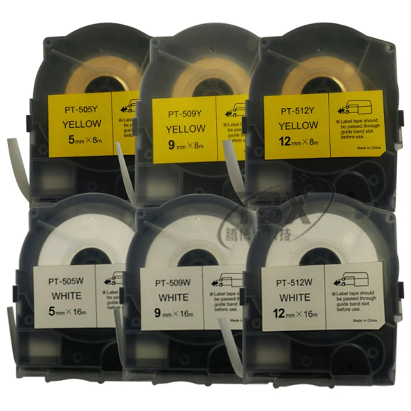 

10pcs Max Tapes Label Cassette LM-TP509Y( Yellow)Compatible MAX LETATWIN Cable ID Printer LM-550A/550E