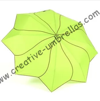 

Creative manual Lotus leaf umbrellas,190T pongee,pencil supermini,ladies' parasol,rotate black embroidery piping,windmill shape,