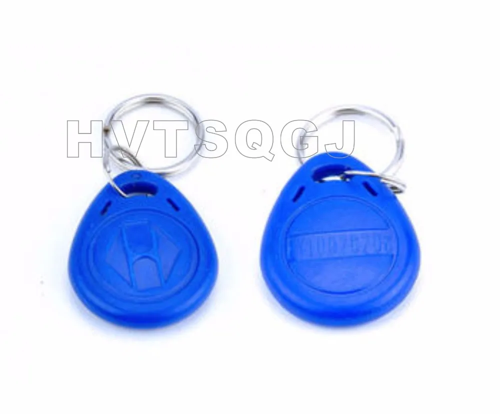 100 개 125khz 쓰기 가능 Keyfobs RFID T5577 근접 재기록 가능 빈 키 체인 액세스 제어 토큰 태그