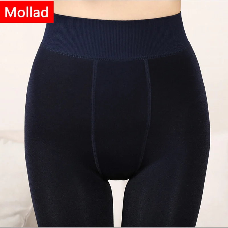 Mollad NEW plus cashmere fashion leggings women girls Warm Winter Bright Velvet Knitted Thick Legging Super Elastic Pants