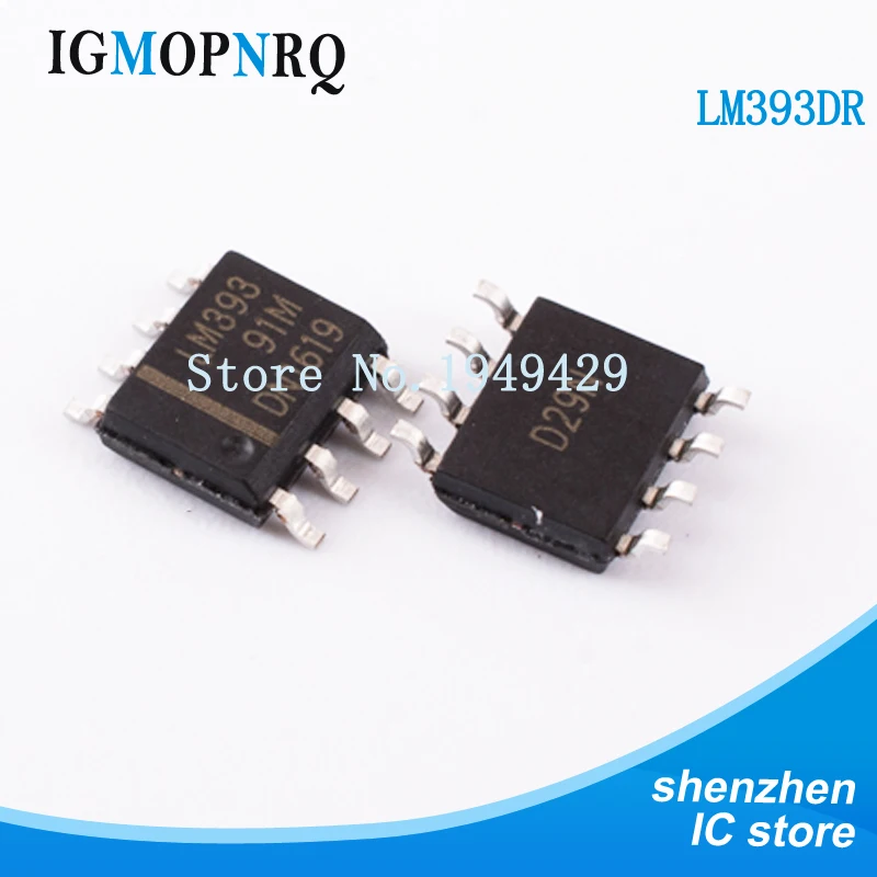 20pcs  LM393 LM393DR LM393D SOP-8 Comparators Dual Differential new