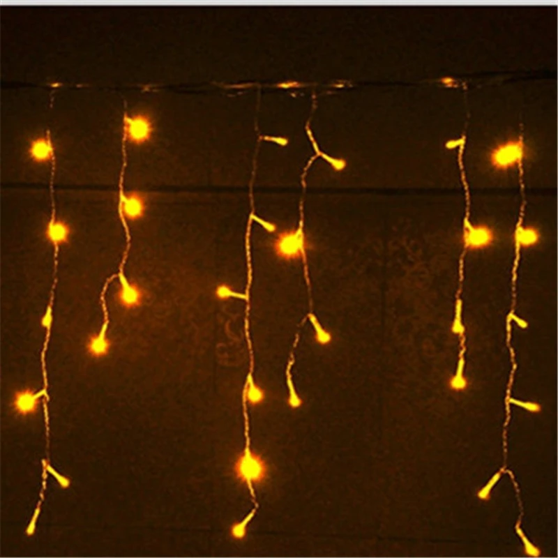 5M Wave Stripe Window Decoration Curtain Led Wedding Fairy Lights Christmas Outdoor Waterproof Garden Grass Home H-24