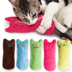 Juguetes de hierba gatera para rechinar dientes, juguete interactivo divertido de felpa para gato, mascota, gatito, masticar, juguete Vocal, garras, mordedura de pulgar, menta para gato