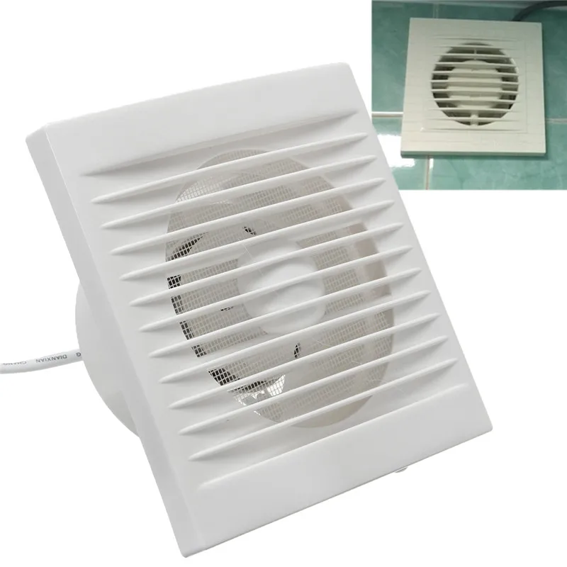 220v 4 polegadas 6 polegadas 8 polegadas pendurado na parede ventilador branco pequeno extrator exaustores banheiro ventilador de cozinha