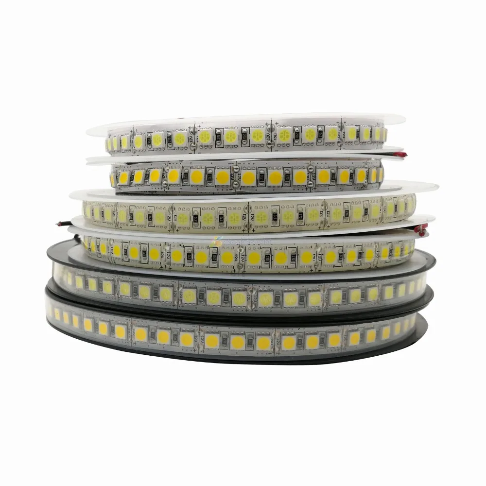 

5050 120leds/m LED Strip Single Row warm white /white /RGB DC12V 5m 600LED IP20 IP65 IP67 Waterproof Flexible LED Light