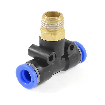 

2PCS 1/8" PT 1/4" PT 3/8" PT 1/2" PT Male Thread to 10mm T Shape 3 way Air Pneumatic Quick Joint Coupler Adapter