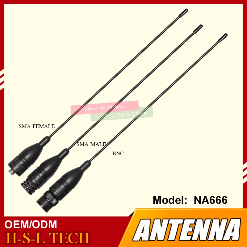 SMA-MALE SMA-FEMALE BNC VHF/UHF Dual Band High Gain Antenna For Two Way Radio 144/430MHz Walkie Talkie Antenna For Baofeng HYT