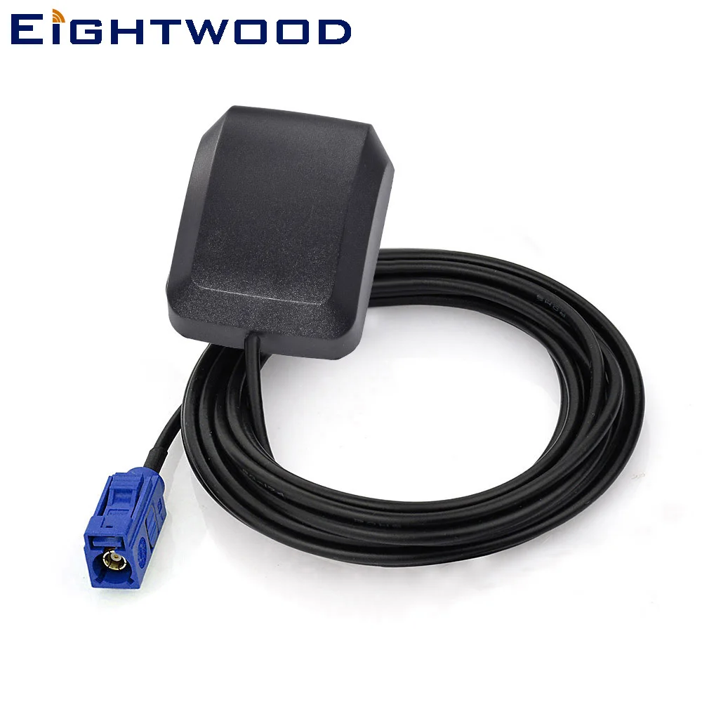 Eightwood Car Active GPS Antenna Aerial Fakra C Female 3m Extension Magnetic for RNS310 RNS2 MFD2 MFD3 Audi Passat Mercedes Benz