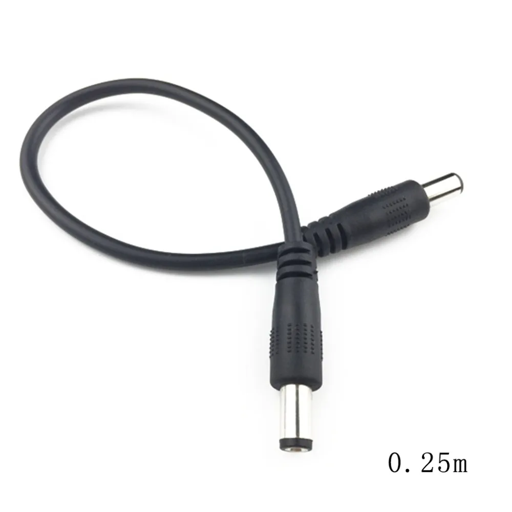 DC Power Plug 5.5 x 2.1mm Male To 5.5 x 2.1mm Male CCTV Adapter Connector Cable Power Extension Cords