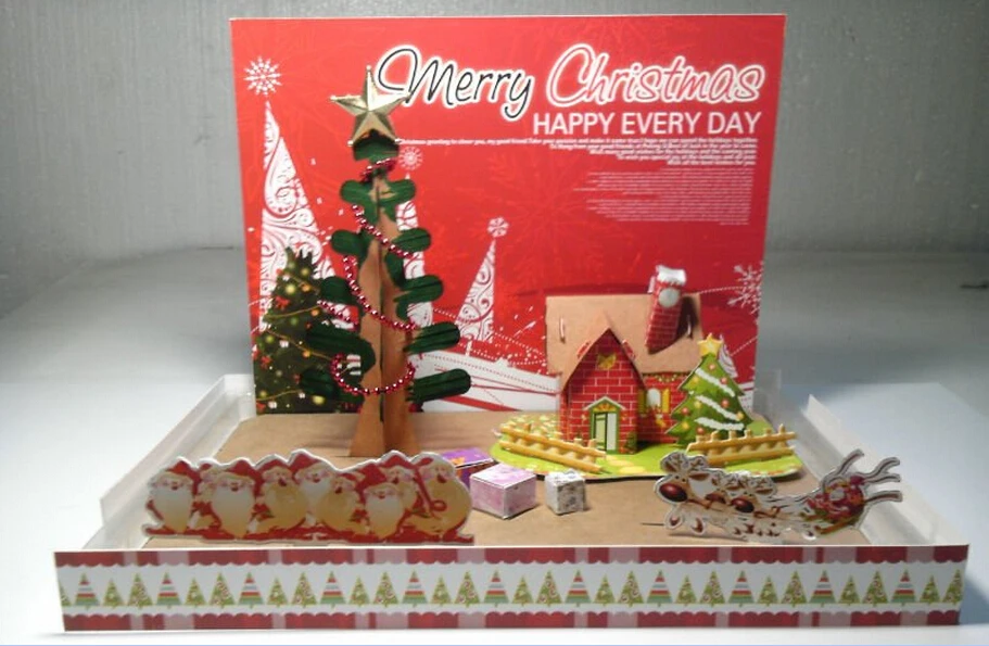 2019 25x19cm Multicolor Magical Grow Paper Christmas Home Box Tree Magic Growing Trees Kids Discovery Toys Science For Children