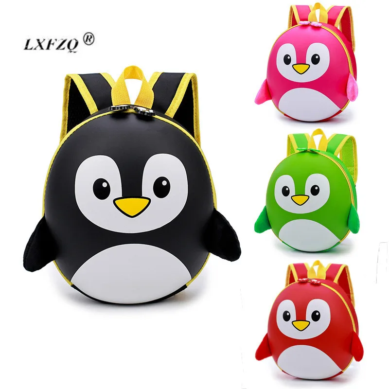 LXFZQ New EVA Penguin Orthopedic Schoolbag Children Backpack Hard Shell Backpack Kids Cartoon Mini Shoulder Bag Kids Cute Bags