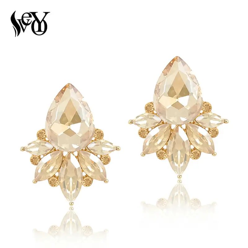 VEYO Classic Crystal Stud Earrings Fashion Jewelry for Women Hot Sale Wholesale