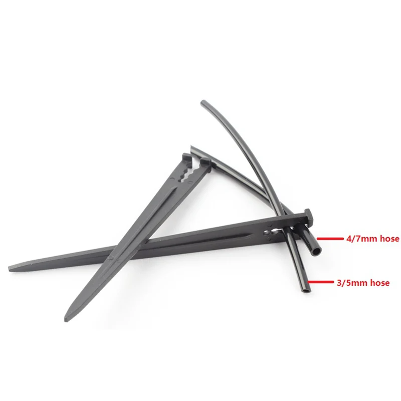

200pcs 145mm 5.7" 3/5mm 4/7mm Garden Hose Holder V-Type Home Garden Watering Pipe Brackets Micro Irrigation Hose Stander