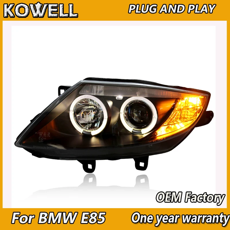 

KOWELL Car Styling For BMW Z4 E85 led headlights 2003-2008 for Z4 headlight LED angle eyes drl H7 hid Bi-Xenon Lens low beam