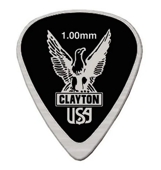 Clayton ZZ-Zinc Standard Metal Guitar Pick Plectrum Mediator 1/pick Gauge 1.0mm or 2.0mm