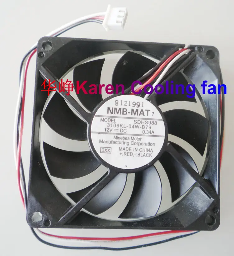 

New Original for NMB 3106KL-04W-B79 80*80*15MM 12V 0.34A 8CM Cooling Fan