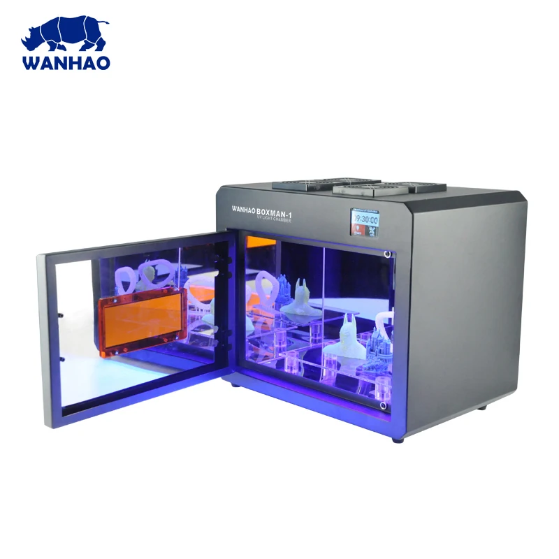 2018 WANHAO  NEWEST Efficient  UV CURING Box for your DIY 3D printer model with Touch LCD screen