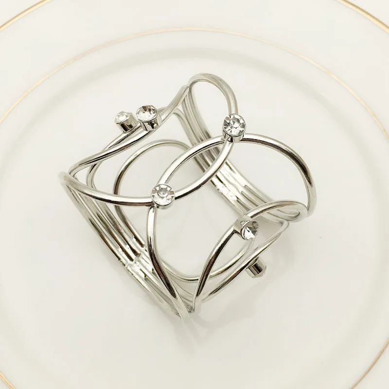 Western Napkin Ring for Model Room, Cloth Circle, Simple, Modern, 6Pcs