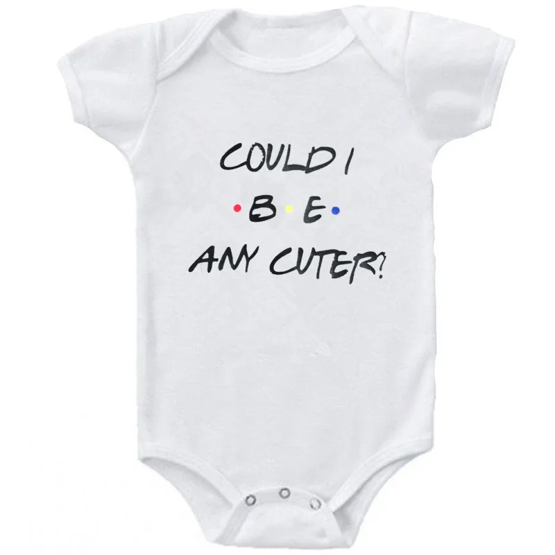 COULD I BE ANY CUTER Newborn Toddler Baby Boy Girl Outfit Costume Romper Short Sleeve Clothes Baby Girl  Jumpsuit Cotton