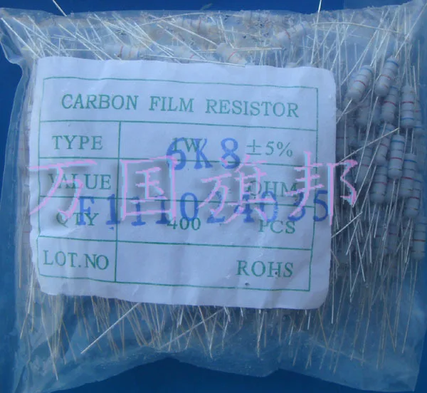 Free Delivery. 1 w carbon film resistor 8 yuan package 1 package 400 only a 8 RMB 400 only