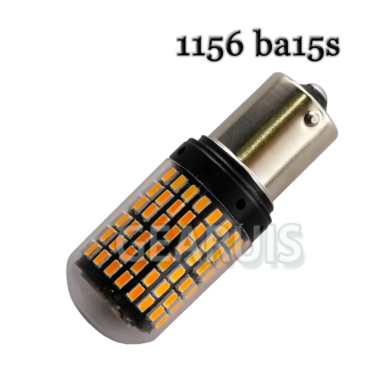 مجموعة لا فرط فلاش Canbus 22 واط PY21W BAU15S 1156 BA15S T20 7440 T25 3157 1.8A 144 SMD 3014 سيارة السيارات عكس النسخ الاحتياطي بدوره إشارة #2