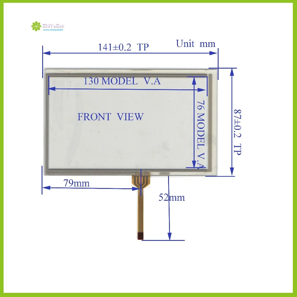 

ZhiYuSun 056005 141mm*87mm touch sensor NEW 5.6inch 4line touch panel glass 141*87 compatible for GPS CAR