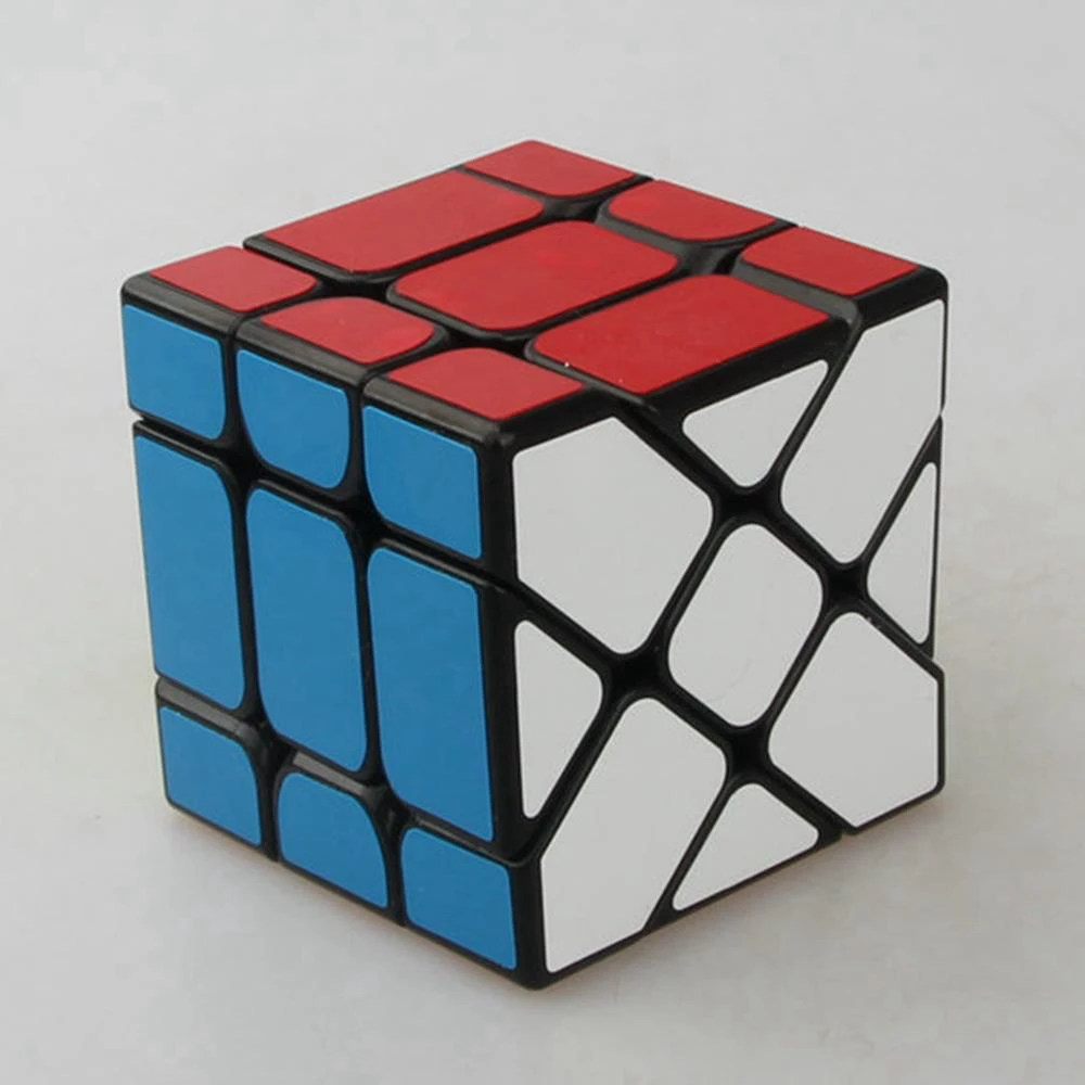 Yongjun Vierkante Koning Fisher 3X3X3 Skew Plastic Speed Magic Cube Puzzel Cubes Educatief Speelgoed Voor Kinderen kids