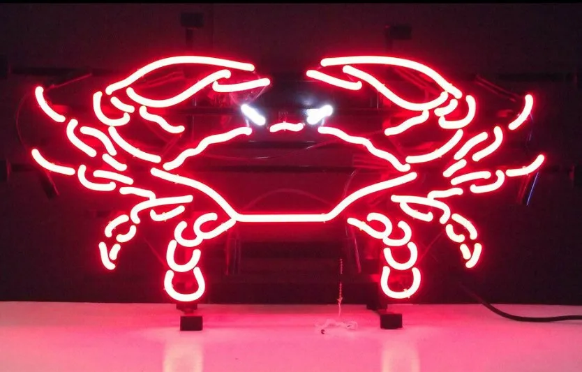 

Custom Big Crab Glass Neon Light Sign Beer Bar