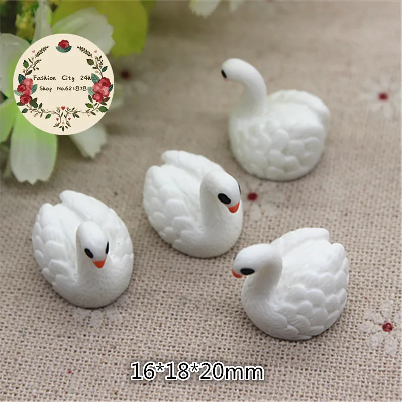 10pcs Kawaii Mini Goose Home Micro Fairy Garden Figurines Miniatures Home Garden Decoration DIY Accessories,16*18*20mm