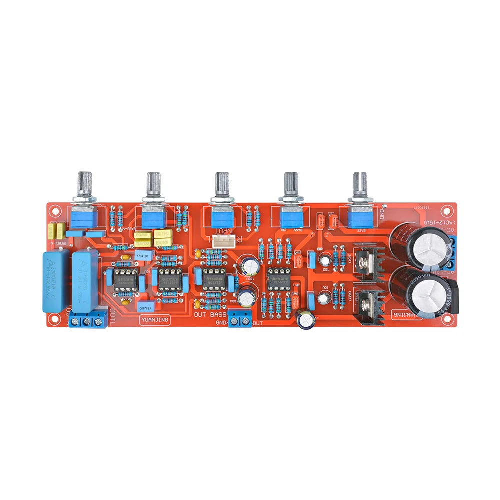 AIYIMA 2.1 Tone Preamp التحكم في مستوى الصوت NE5532 مضخم صوت مسبق مجلس HiFi تعديل مرشح تمرير منخفض لمكبر للصوت المنزل