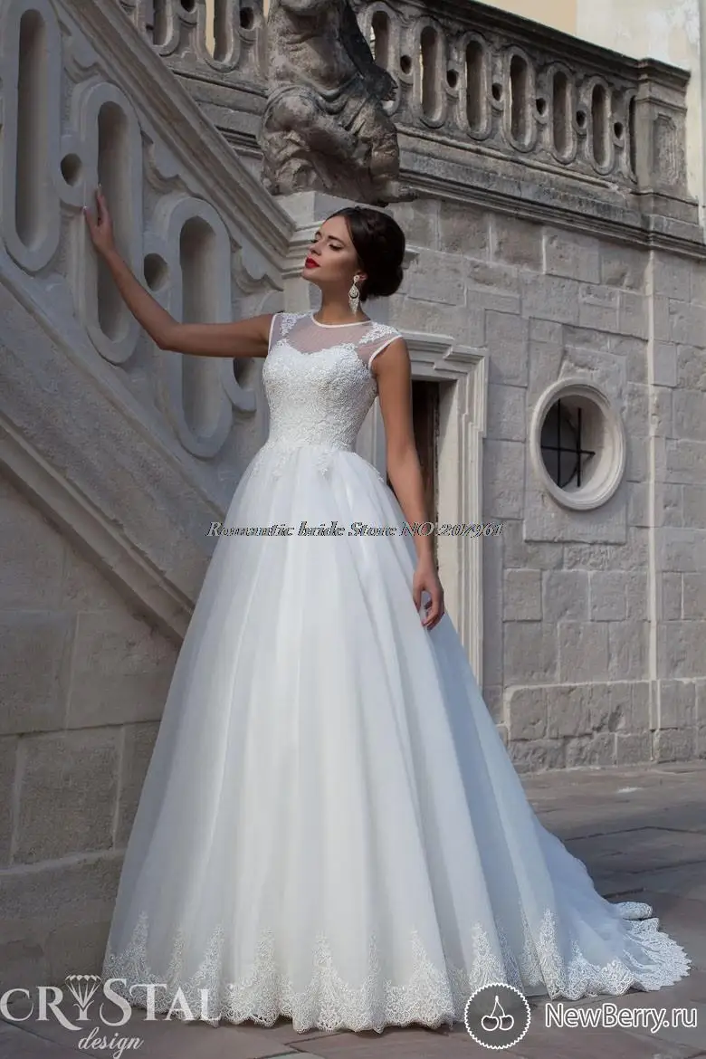 New A - line inventory exempt postage Wedding Dresses  Organza with Appliques Women dress vestido DE noiva sexy Court train