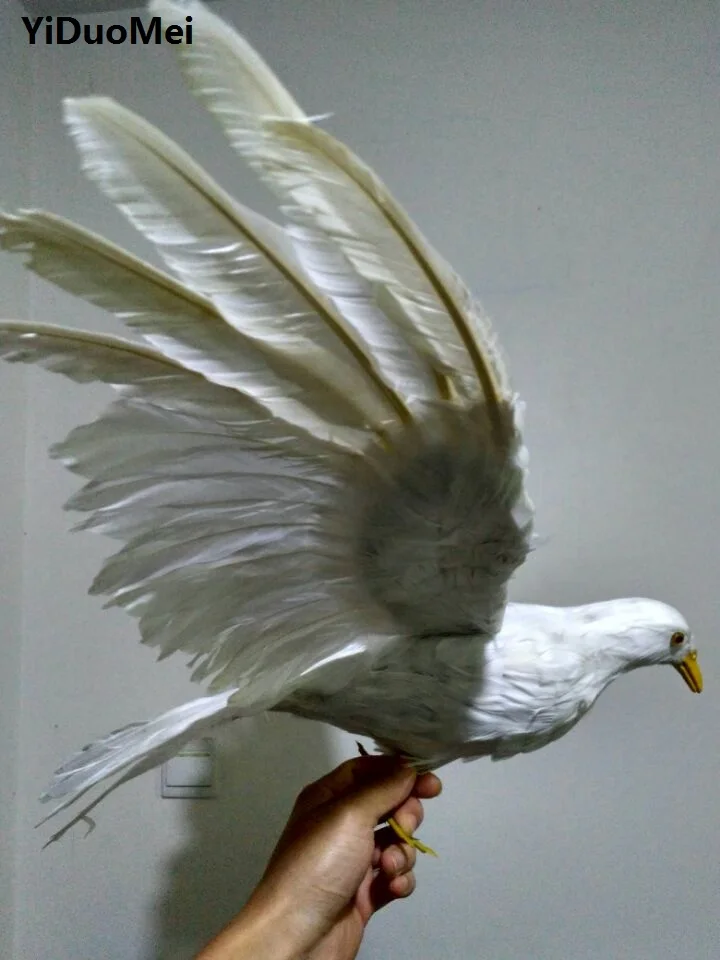 artificial bird model foam&feathers white dove large 42x80cm peace bird handicraft prop home garden decoration gift p2549