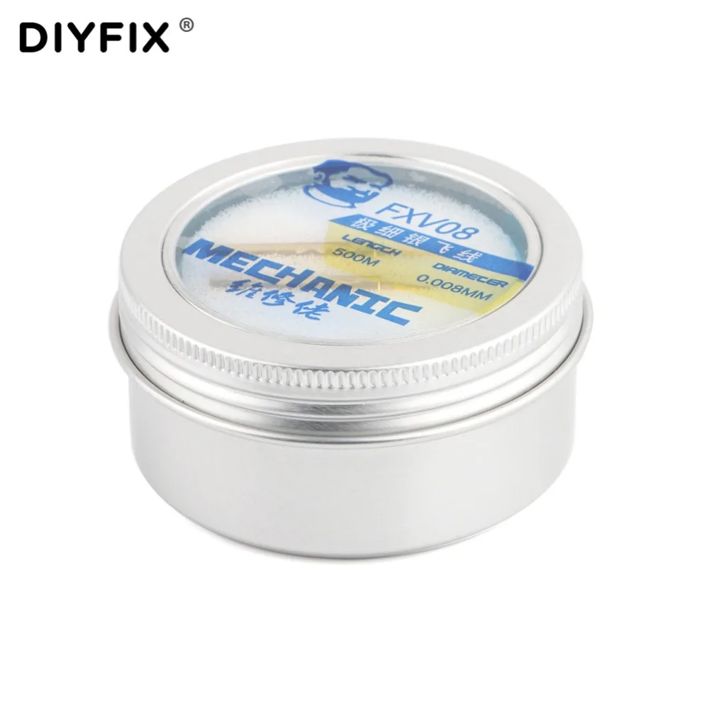 고급 실버 플라잉 와이어 납땜 인두 팁 0.008mm 500M 플라잉 라인 CPU 솔더 조인트 아이폰 지문 라인 유지 보수