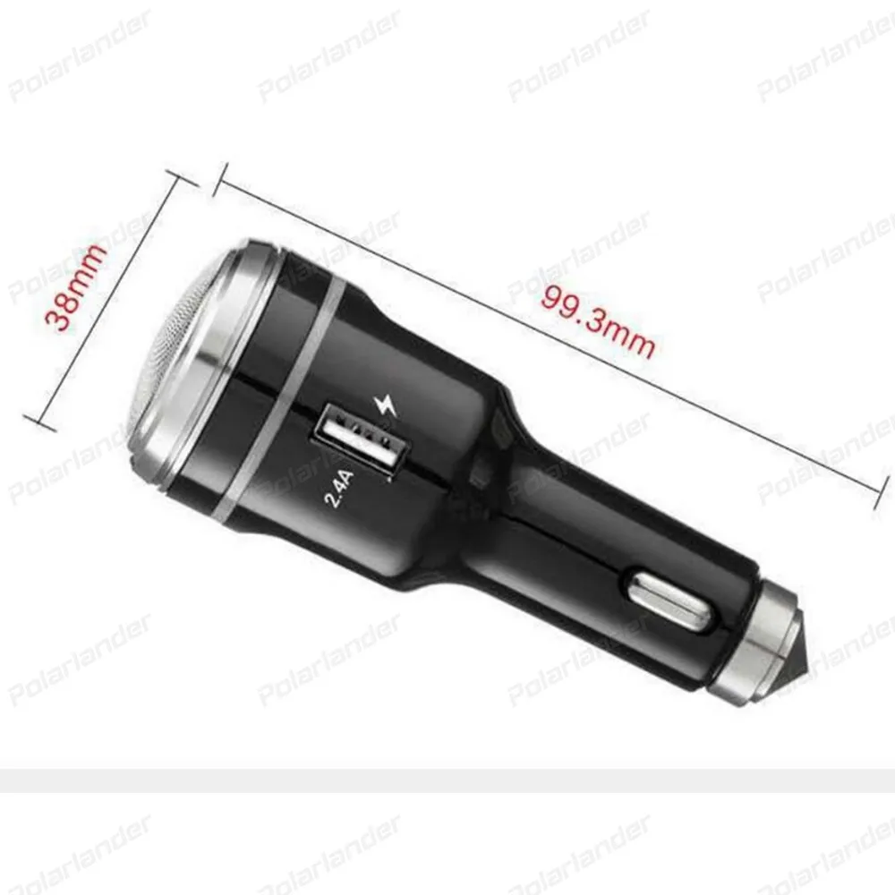 portable Multi function Quick Charge auto Car Cigarette Charge Safe emergency  Hammer 2.4A