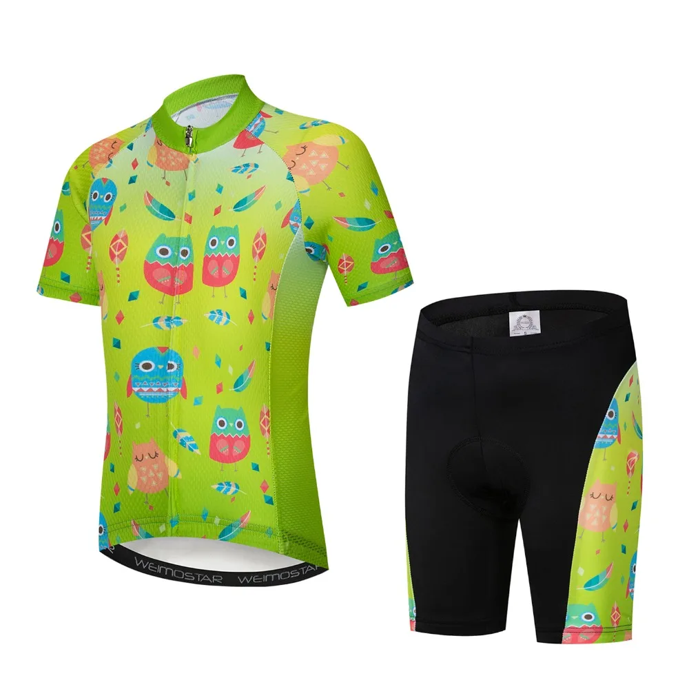 WEIMOSTAR Kids Cycling Jersey Pro Team Cute Cartoon Animal Planet Cycling Clothing Maillot Ciclismo Bike Jerseys Cycling Set